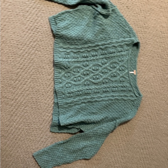 Free people Green Cable Knit Sweater size Sp - Picture 1 of 3